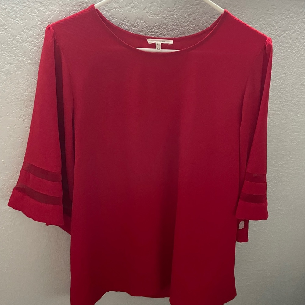 Maurices Vibrant Red Blouse with Sleeve Details